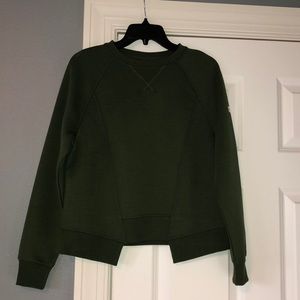 HunterxTarget Olive Green Deconstructed Sweatshirt